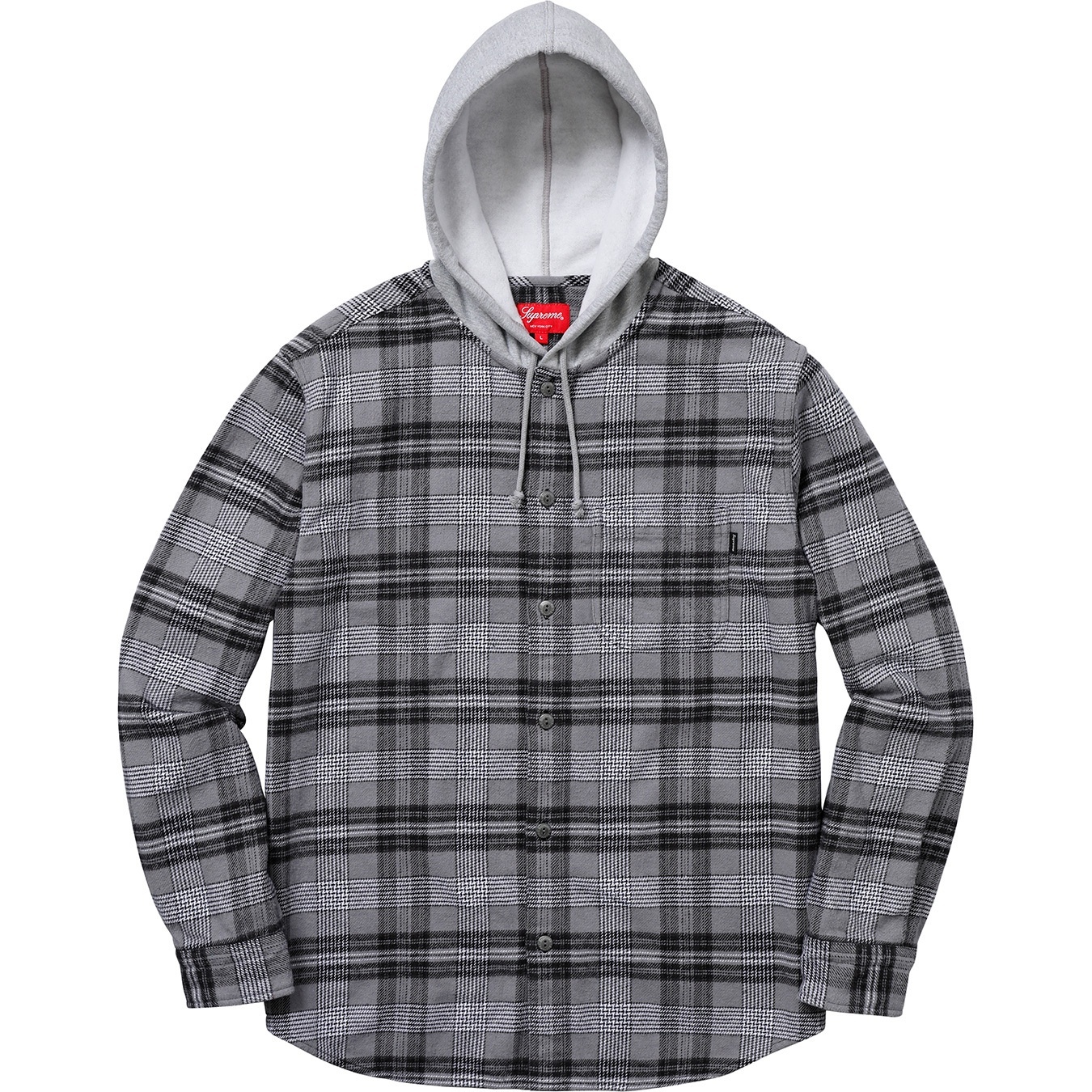 Hooded Plaid Flannel Shirt view 5